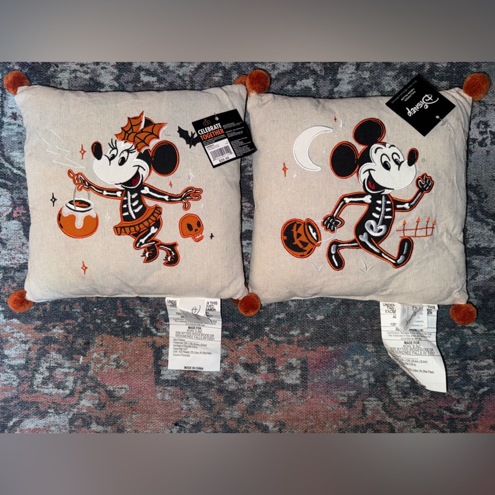 Kohl's Celebrate Together Mickey and Minnie Disney Halloween Pillows - Both
